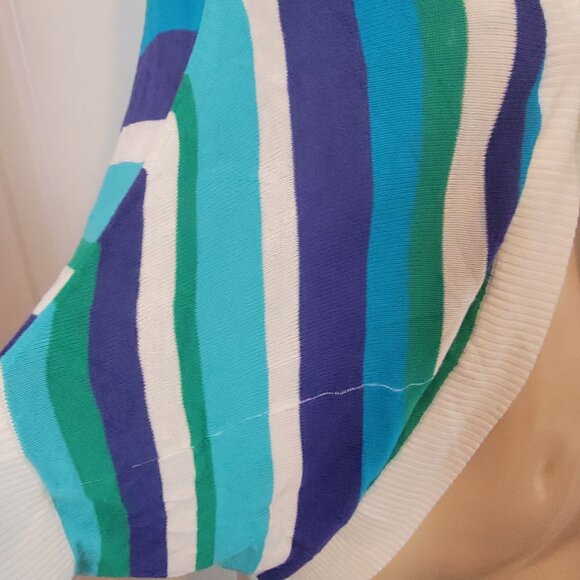 Cache Women’s Multicolor knit Striped Open Front Cardigan Shrug - Picture 5 of 8